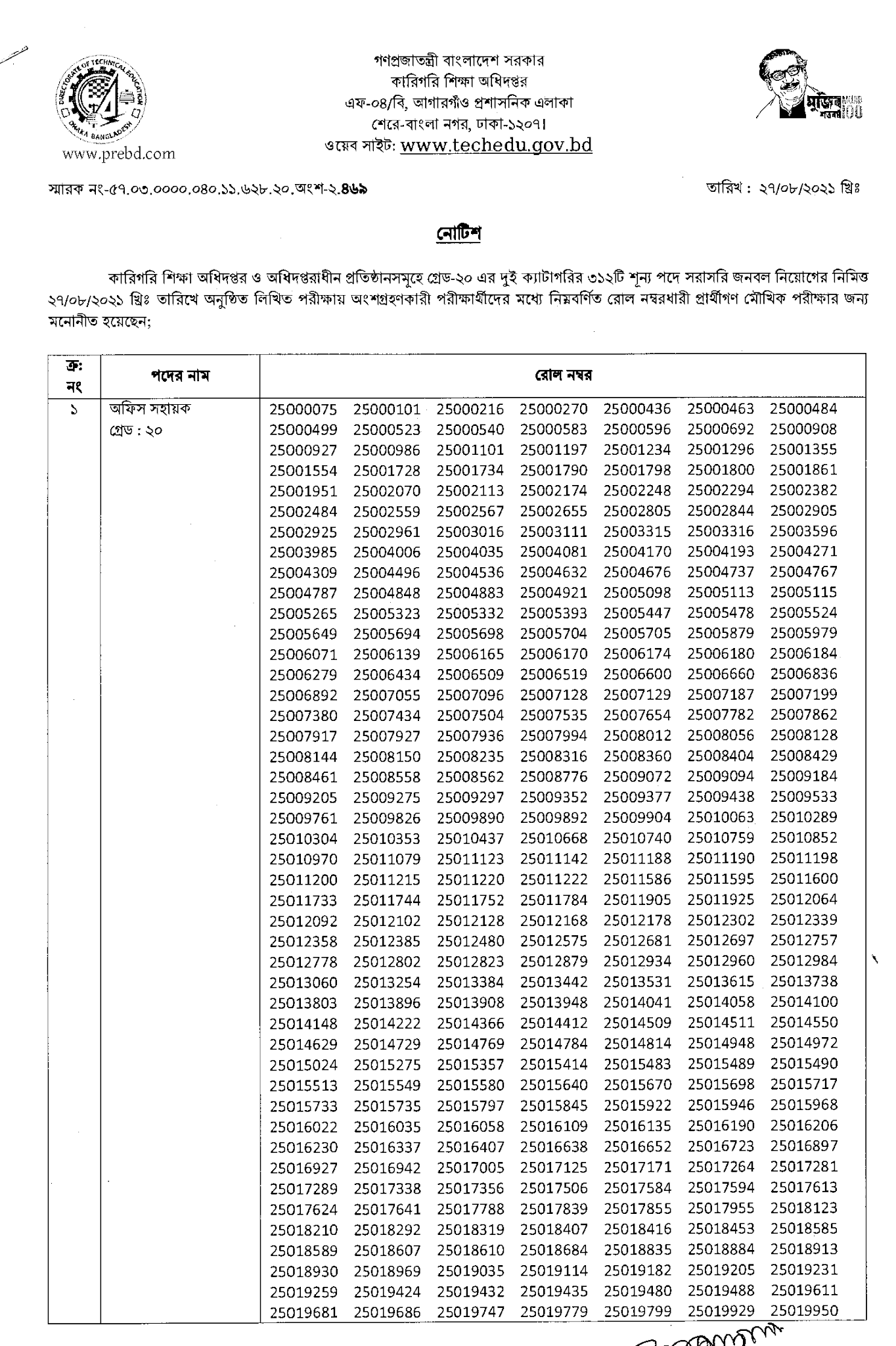 dte exam result